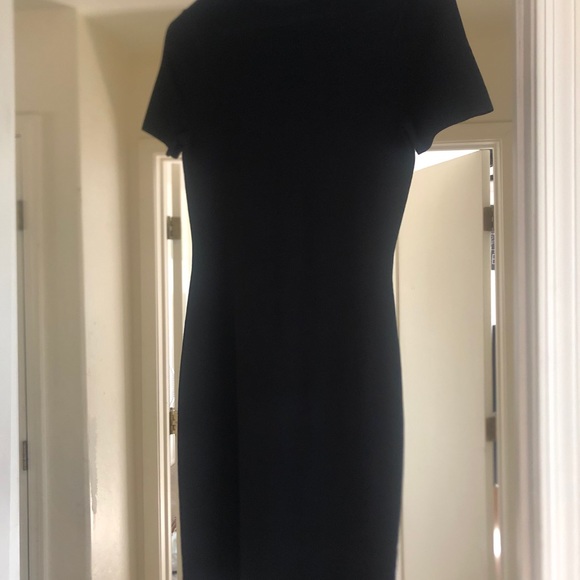 Michael Kors ribbed mock neck mini black dress - Picture 5 of 5